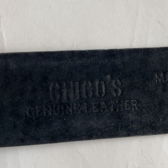 Chico's Black and Silver Toggle Hook Belt M/L - Picture 4 of 7